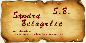Sandra Belogrlić vizit kartica